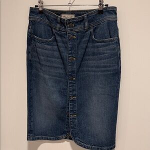 Madewell Dark Blue Denim Pencil Skirt